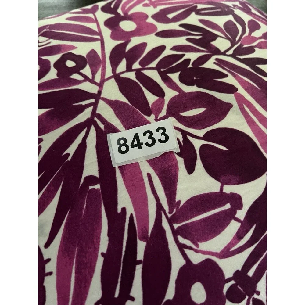 Kate Spade Decor Pillow Inkset Floral Cotton Silk & goose insert pink purple